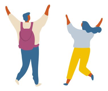 Çift, ilişki, aşk, randevu, Mutlu Düz Vektör