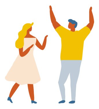 Çift, ilişki, aşk, randevu, Mutlu Düz Vektör