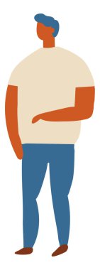 Adamım, Guy Düz Karakter Düz Vektör