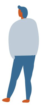 Adamım, Guy Düz Karakter Düz Vektör