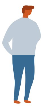 Adamım, Guy Düz Karakter Düz Vektör