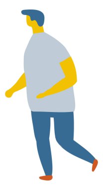 Adamım, Koşan Adam Düz Karakter Düz Vektörü