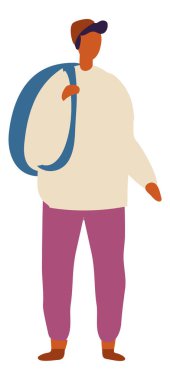 Adamım, Guy Düz Karakter Düz Vektör