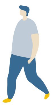 Adamım, Guy Düz Karakter Düz Vektör