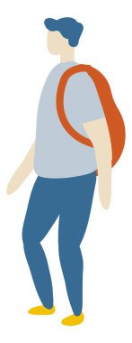 Adamım, Guy Düz Karakter Düz Vektör