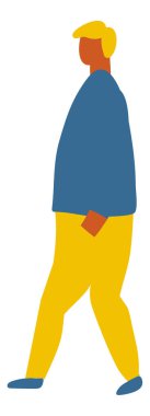 Adamım, Guy Düz Karakter Düz Vektör