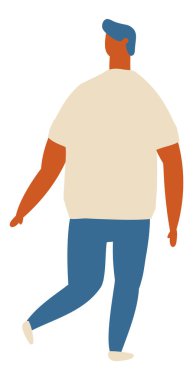 Adamım, Guy Düz Karakter Düz Vektör