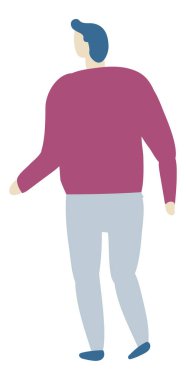 Adamım, Guy Düz Karakter Düz Vektör