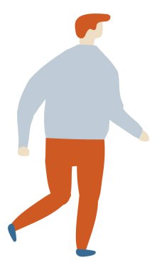 Adamım, Guy Düz Karakter Düz Vektör