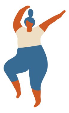 Parti insanları, doğum günü, dans eden mutlu insanlar düz Chararcter düz vektör