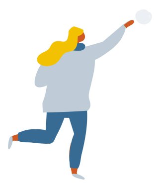 Kış İnsanları Açık Hava Faaliyet Düz Vektörü