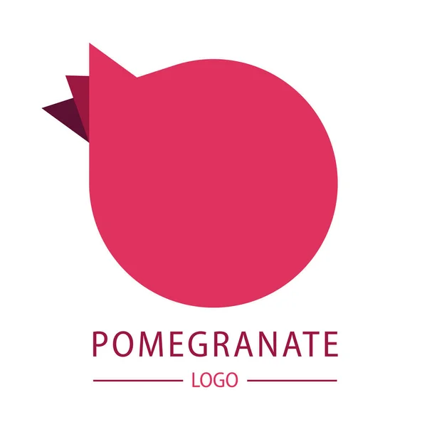 Ripe Round Pomegranate Company Logo — Stock Vector