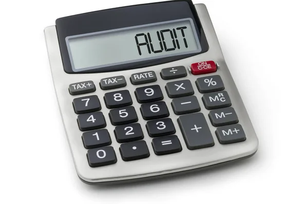 Calculator Cuvântul Audit Afișaj — Fotografie, imagine de stoc