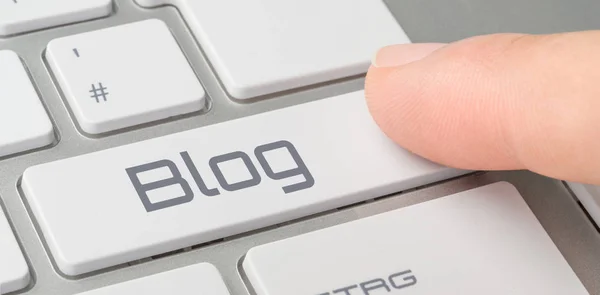 Keyboard Labeled Button Blog — Stock Photo, Image