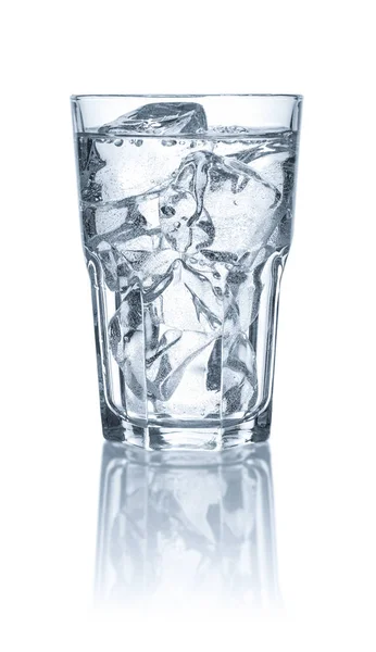 Vaso Aislado Con Agua Hielo —  Fotos de Stock