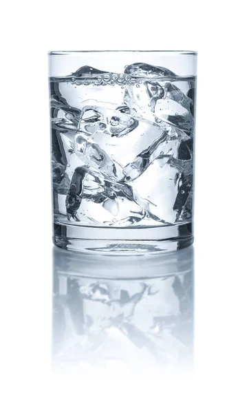 Glass Water Ice Cubes — Stock Photo, Image