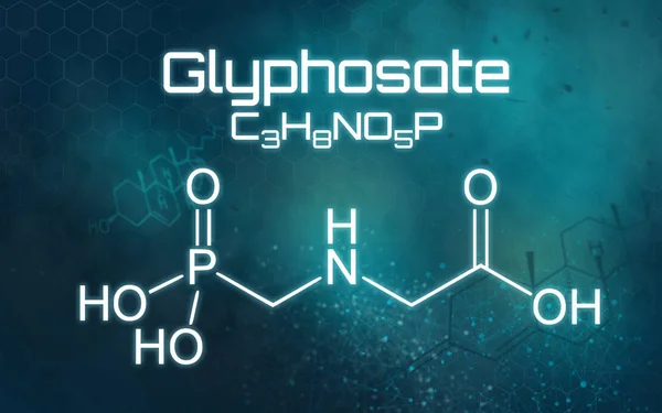 Chemische Formel Von Glyphosat — Stockfoto