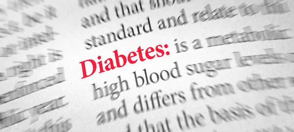 Definition Word Diabetes Dictionary — Stock Photo, Image