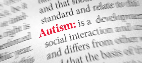 Definition Word Autism Dictionary — Stock Photo, Image