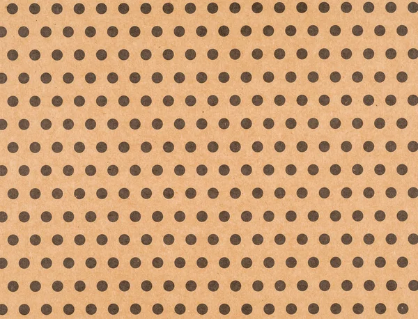 Kahverengi Kraft Kağıt Bir Polka Noktalı Deseni Ile — Stok fotoğraf
