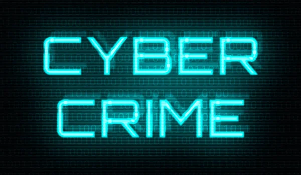 Binaire code met de woorden Cyber Crime in het centrum — Stockfoto