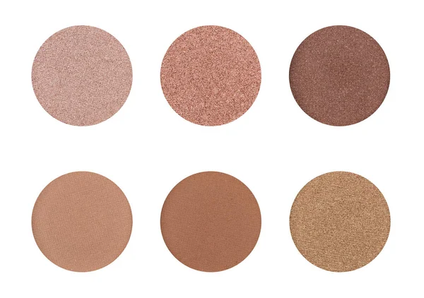 Eyeshadow paletta fehér alapon-Browns — Stock Fotó