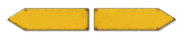 Empty vintage direction signs on a white background — Stock Photo, Image