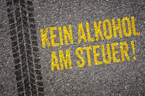 Lane z niemieckim tłumaczenie dont pić i jechać-Kein — Zdjęcie stockowe