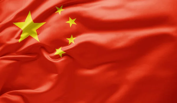 중국의 국기를 흔들며 — 스톡 사진
