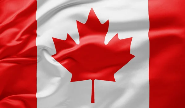 Kanadas Nationalflagge schwenkend — Stockfoto