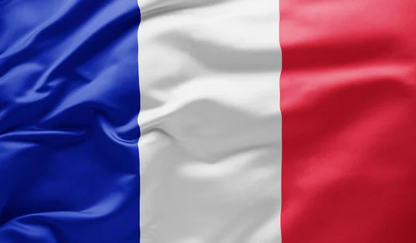 Waving nationella flaggan i Frankrike — Stockfoto