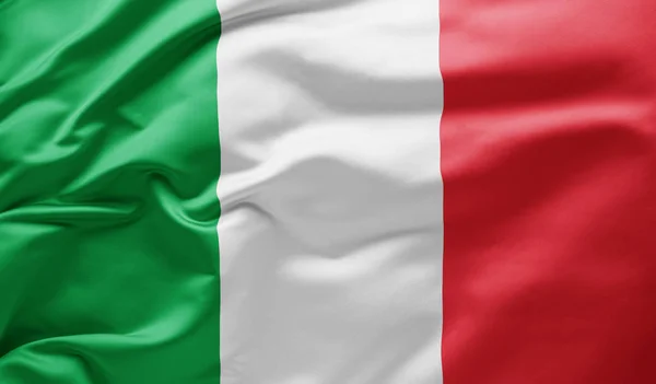 Розмахуючи національним прапором Італії — стокове фото