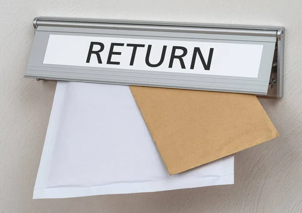 Een brievenbus met de label Return — Stockfoto