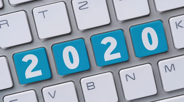 Computer Keyboard Word 2020 — Stock Photo, Image