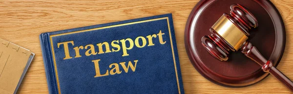 Mazo Con Libro Leyes Ley Transporte — Foto de Stock