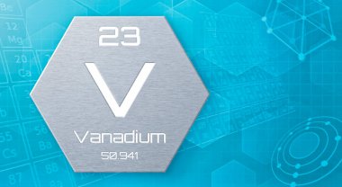 Chemical element of the periodic table - Vanadium clipart