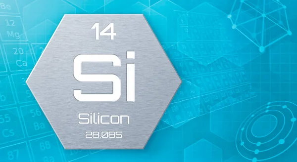 Chemical Element Periodic Table Silicon — Stock Photo, Image