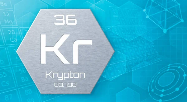 Elemento Químico Tabla Periódica Krypton —  Fotos de Stock