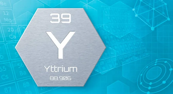 Periyodik Tablonun Kimyasal Elementi Yttrium — Stok fotoğraf