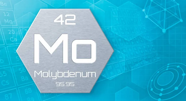 Periyodik Tablonun Kimyasal Elementi Molybdenum — Stok fotoğraf