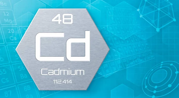 Chemisch Element Van Het Periodiek Systeem Cadmium — Stockfoto