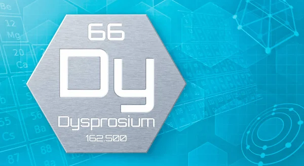 Chemisch Element Van Het Periodiek Systeem Dysprosium — Stockfoto