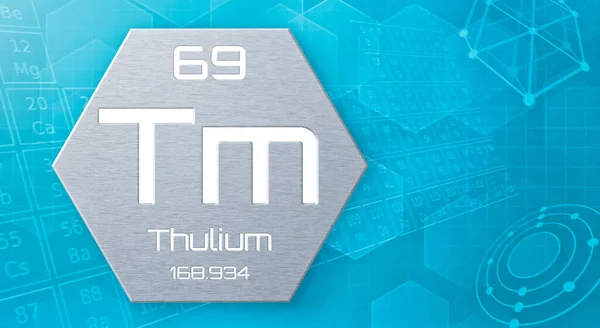 Химический Элемент Периодической Таблицы Thulium — стоковое фото