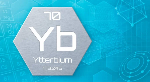 Periyodik Tablonun Kimyasal Elementi Ytterbium — Stok fotoğraf