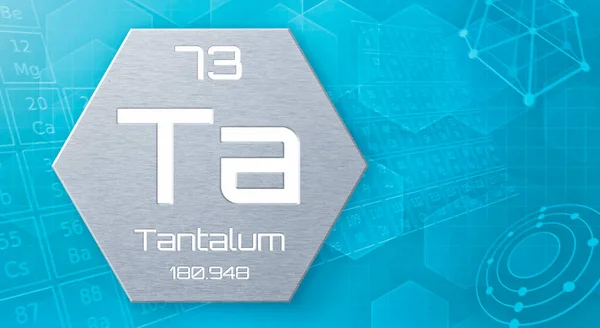 Chemical Element Periodic Table Tantalum — Stock Photo, Image