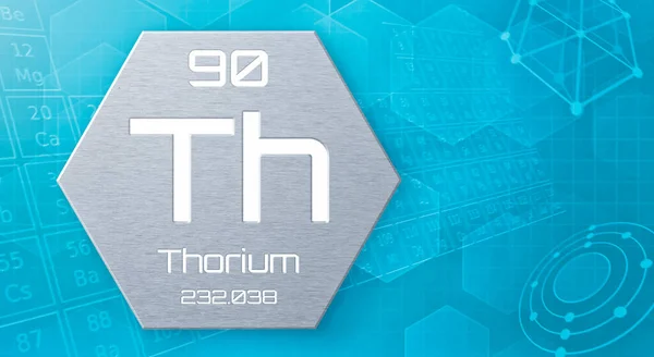 Chemický Prvek Periodické Tabulky Thorium — Stock fotografie