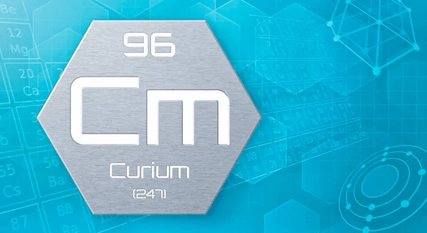 周期表中的化学元素 Curium — 图库照片