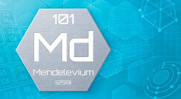 Elemento Químico Tabela Periódica Mendelevium — Fotografia de Stock