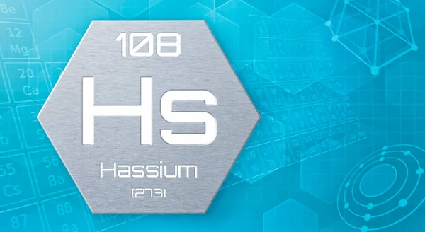 Chemical Element Periodic Table Hassium — Φωτογραφία Αρχείου