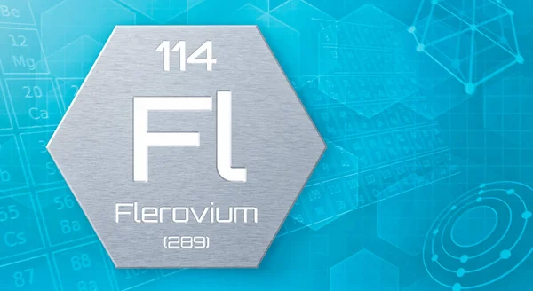 Elemento Chimico Della Tavola Periodica Flerovium — Foto Stock